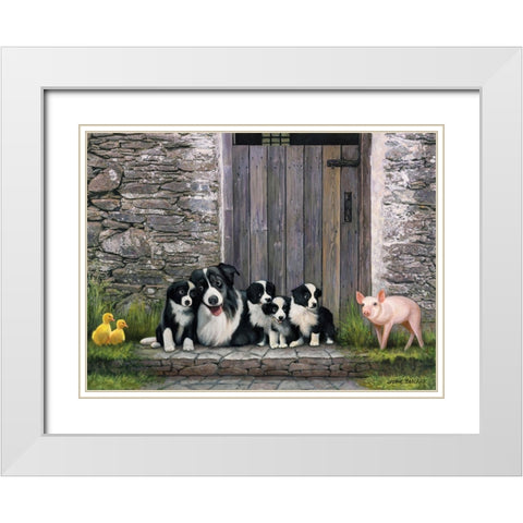 Farm Animal Stable White Modern Wood Framed Art Print with Double Matting by Zaccheo, John