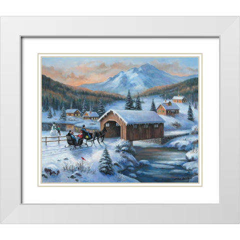 Winter Wonderland White Modern Wood Framed Art Print with Double Matting by Zaccheo, John