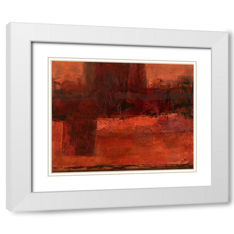 Abstract White Modern Wood Framed Art Print with Double Matting by Zaccheo, John