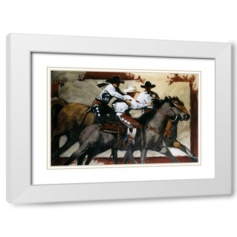 All A Board White Modern Wood Framed Art Print with Double Matting by Knauf, J.E.