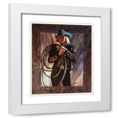 Bring Em On White Modern Wood Framed Art Print with Double Matting by Knauf, J.E.