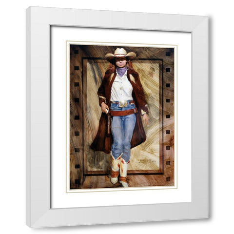 Buckled Up White Modern Wood Framed Art Print with Double Matting by Knauf, J.E.