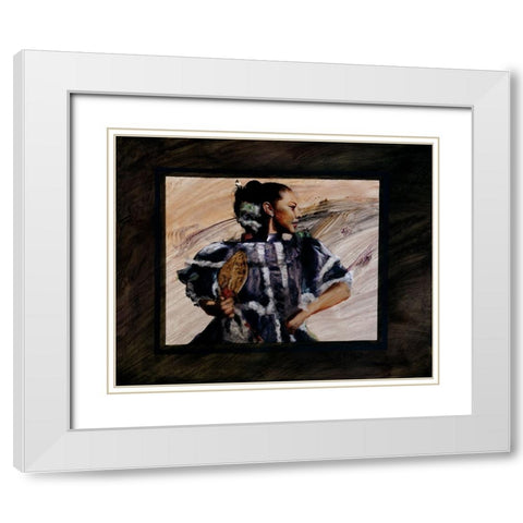 Elcinco White Modern Wood Framed Art Print with Double Matting by Knauf, J.E.