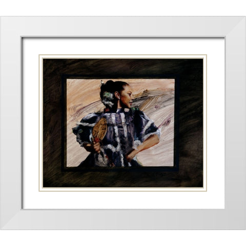 Elcinco White Modern Wood Framed Art Print with Double Matting by Knauf, J.E.