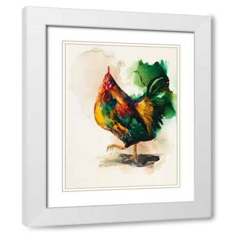 None of Your Business Why Im Crossing the Road White Modern Wood Framed Art Print with Double Matting by Art by Leslie Franklin