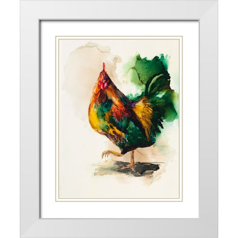 None of Your Business Why Im Crossing the Road White Modern Wood Framed Art Print with Double Matting by Art by Leslie Franklin