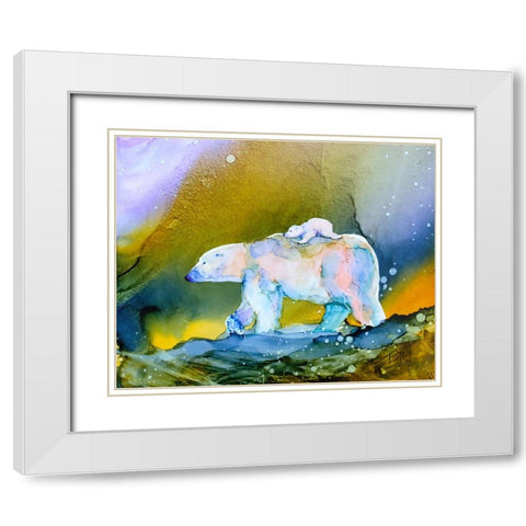 Its a Long Walk White Modern Wood Framed Art Print with Double Matting by Art by Leslie Franklin