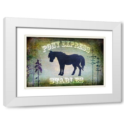 Country Horse I White Modern Wood Framed Art Print with Double Matting by LightBoxJournal