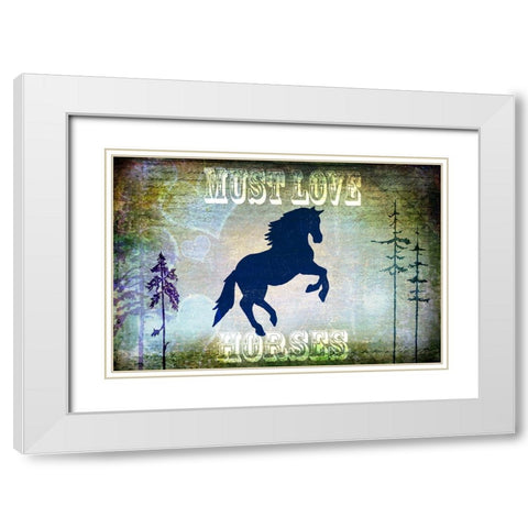Country Horse II White Modern Wood Framed Art Print with Double Matting by LightBoxJournal