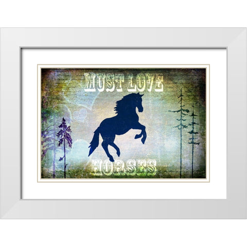 Country Horse II White Modern Wood Framed Art Print with Double Matting by LightBoxJournal