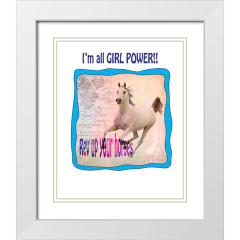 Rev Up Your Horses White Modern Wood Framed Art Print with Double Matting by LightBoxJournal