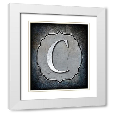 Letter C White Modern Wood Framed Art Print with Double Matting by LightBoxJournal