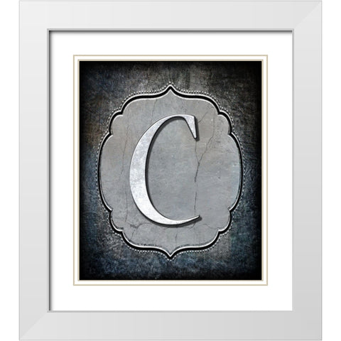 Letter C White Modern Wood Framed Art Print with Double Matting by LightBoxJournal