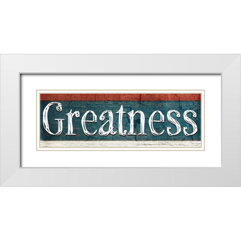 American Freedom Collection V12 White Modern Wood Framed Art Print with Double Matting by LightBoxJournal