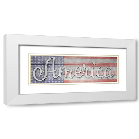 American Workshop Series 3 V6 Signs 3 White Modern Wood Framed Art Print with Double Matting by LightBoxJournal