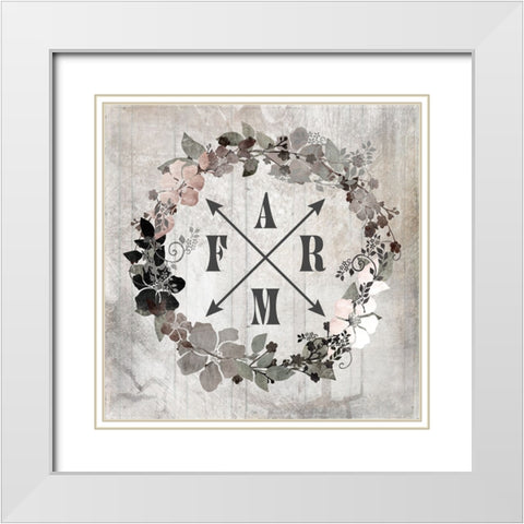 DownOnTheFarm V2 White Modern Wood Framed Art Print with Double Matting by LightBoxJournal