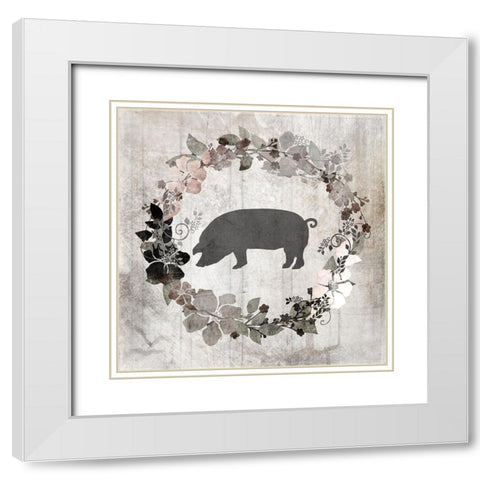 DownOnTheFarm V4 White Modern Wood Framed Art Print with Double Matting by LightBoxJournal