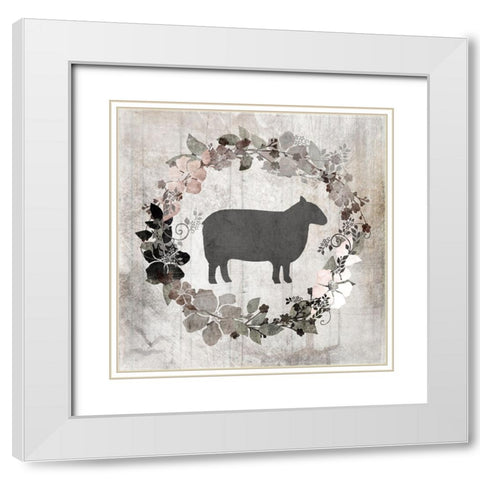 DownOnTheFarm V7 White Modern Wood Framed Art Print with Double Matting by LightBoxJournal