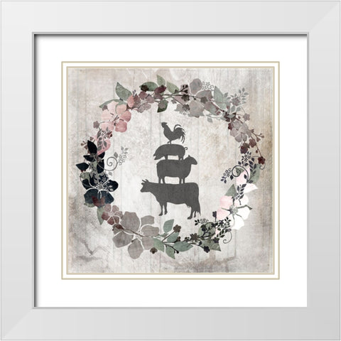 DownOnTheFarm V8 White Modern Wood Framed Art Print with Double Matting by LightBoxJournal
