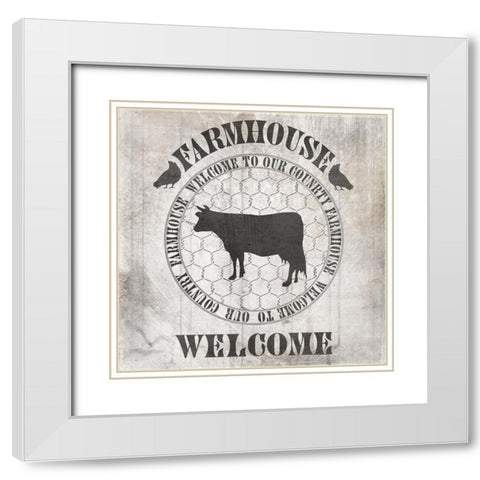 DownOnTheFarmCountry V2 White Modern Wood Framed Art Print with Double Matting by LightBoxJournal