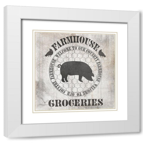 DownOnTheFarmCountry V3 White Modern Wood Framed Art Print with Double Matting by LightBoxJournal