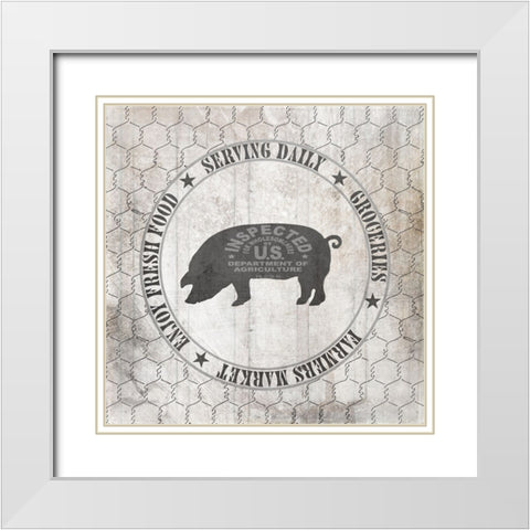 DownOnTheFarmCountry V6 White Modern Wood Framed Art Print with Double Matting by LightBoxJournal