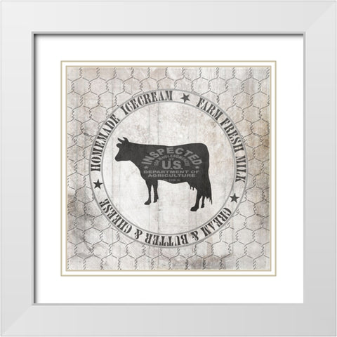 DownOnTheFarmCountry V7 White Modern Wood Framed Art Print with Double Matting by LightBoxJournal