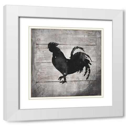 FarmFreshRiseWithTheChickens V2 White Modern Wood Framed Art Print with Double Matting by LightBoxJournal