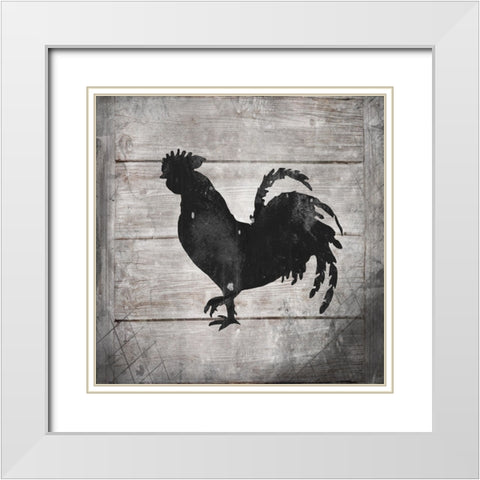 FarmFreshRiseWithTheChickens V2 White Modern Wood Framed Art Print with Double Matting by LightBoxJournal