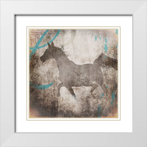 GypsyHorse Collection V2 3 White Modern Wood Framed Art Print with Double Matting by LightBoxJournal