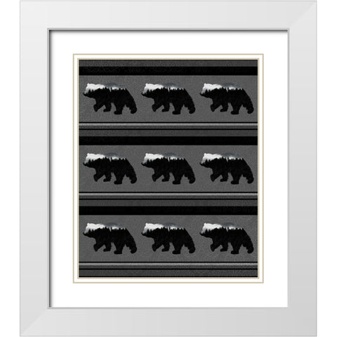 Bear_SurfacePattern V1 10 White Modern Wood Framed Art Print with Double Matting by LightBoxJournal