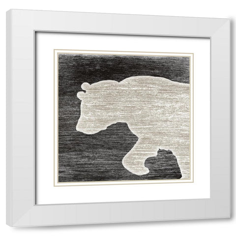 Good Night Moose V1 4 White Modern Wood Framed Art Print with Double Matting by LightBoxJournal