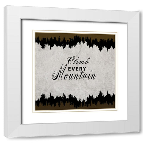 Rustic Lodge Collection Sign V3 White Modern Wood Framed Art Print with Double Matting by LightBoxJournal