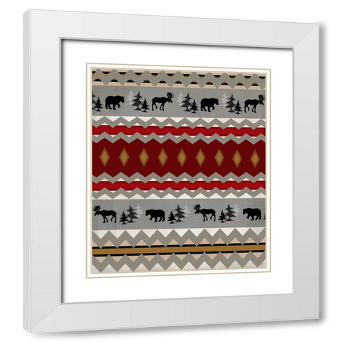 Lodge Surface Pattern_V1 11 White Modern Wood Framed Art Print with Double Matting by LightBoxJournal
