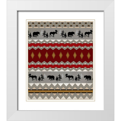 Lodge Surface Pattern_V1 11 White Modern Wood Framed Art Print with Double Matting by LightBoxJournal