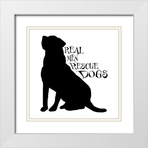 Rescue Dog 8 White Modern Wood Framed Art Print with Double Matting by LightBoxJournal
