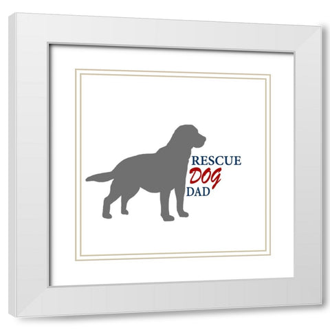 Rescue Dog 10 White Modern Wood Framed Art Print with Double Matting by LightBoxJournal