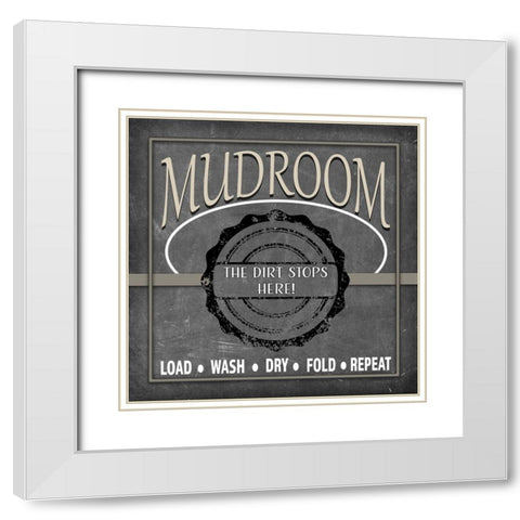 Mudroom 1 White Modern Wood Framed Art Print with Double Matting by LightBoxJournal
