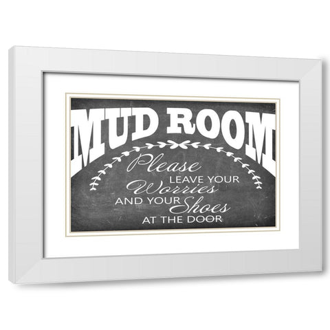Mudroom 9 White Modern Wood Framed Art Print with Double Matting by LightBoxJournal