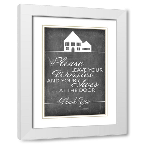 Mudroom 10 White Modern Wood Framed Art Print with Double Matting by LightBoxJournal