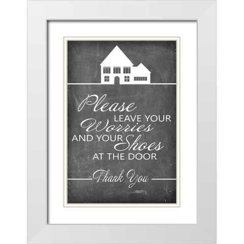 Mudroom 10 White Modern Wood Framed Art Print with Double Matting by LightBoxJournal