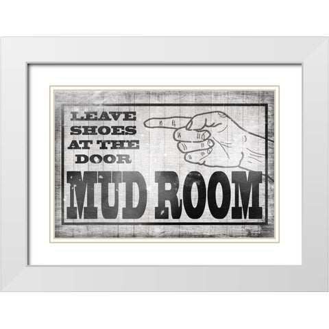 Mudroom 35 White Modern Wood Framed Art Print with Double Matting by LightBoxJournal