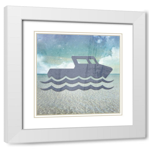 Signs_Boating1 White Modern Wood Framed Art Print with Double Matting by LightBoxJournal