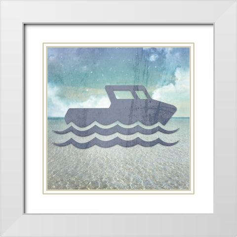 Signs_Boating1 White Modern Wood Framed Art Print with Double Matting by LightBoxJournal