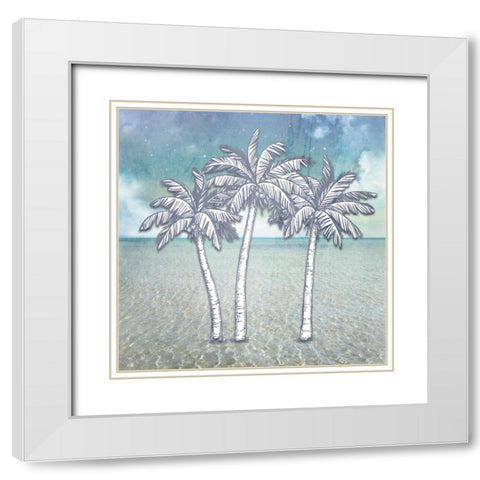 Signs_PalmTrees White Modern Wood Framed Art Print with Double Matting by LightBoxJournal