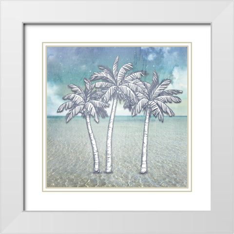 Signs_PalmTrees White Modern Wood Framed Art Print with Double Matting by LightBoxJournal