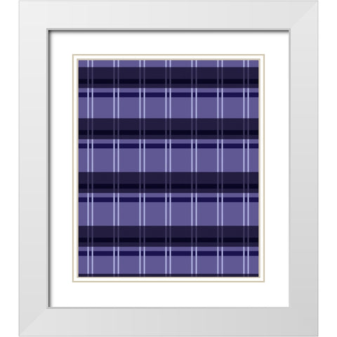 Ultra Violet Plaid 01 White Modern Wood Framed Art Print with Double Matting by LightBoxJournal