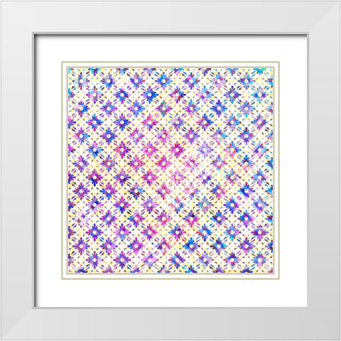 BoHo Girl Pattern 01 White Modern Wood Framed Art Print with Double Matting by LightBoxJournal