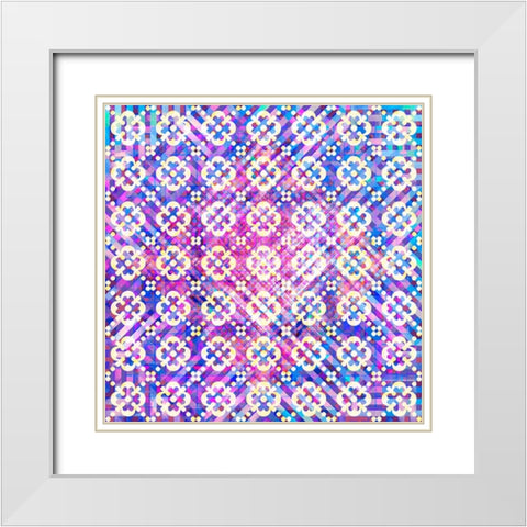 BoHo Girl Pattern 02 White Modern Wood Framed Art Print with Double Matting by LightBoxJournal