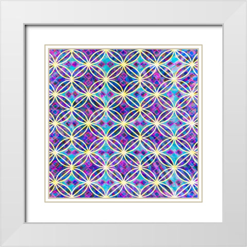 BoHo Girl Pattern 04 White Modern Wood Framed Art Print with Double Matting by LightBoxJournal